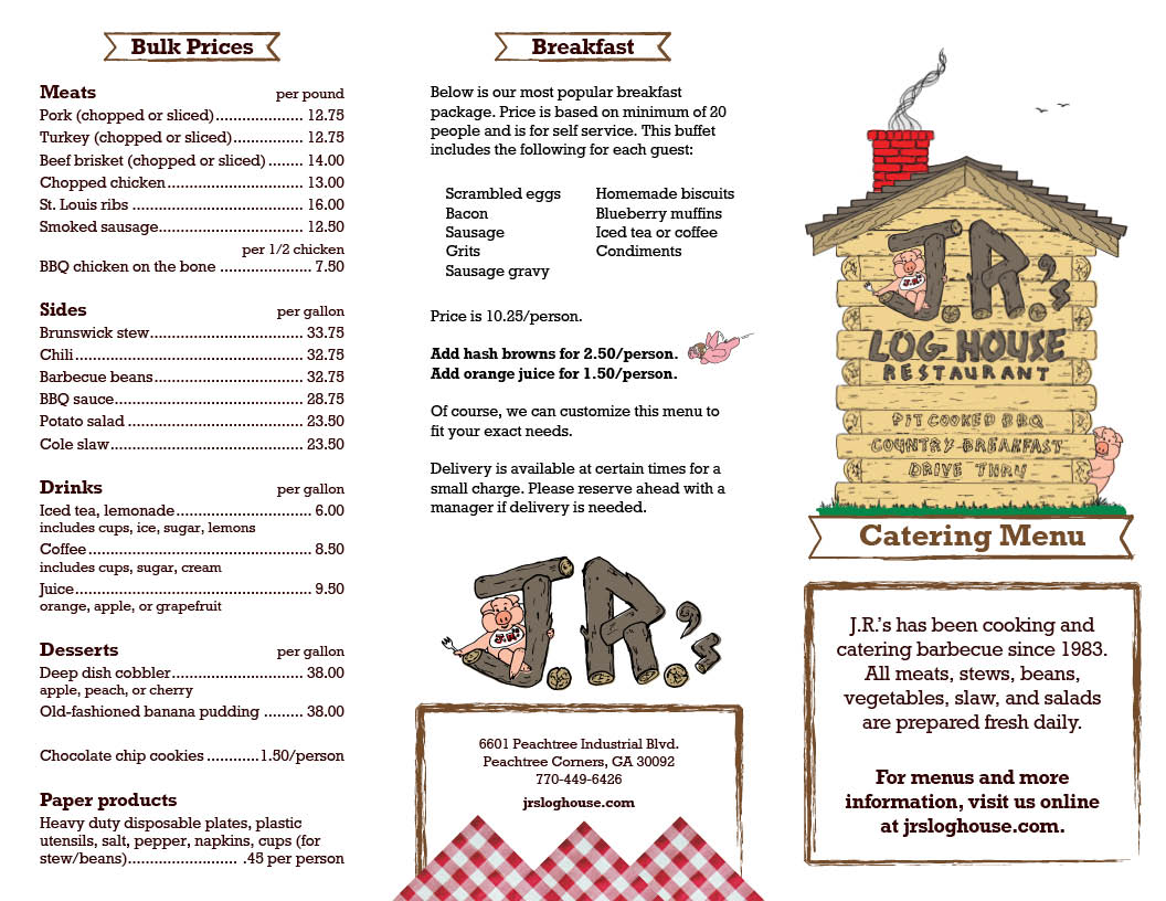 jr's catering menu - page 2